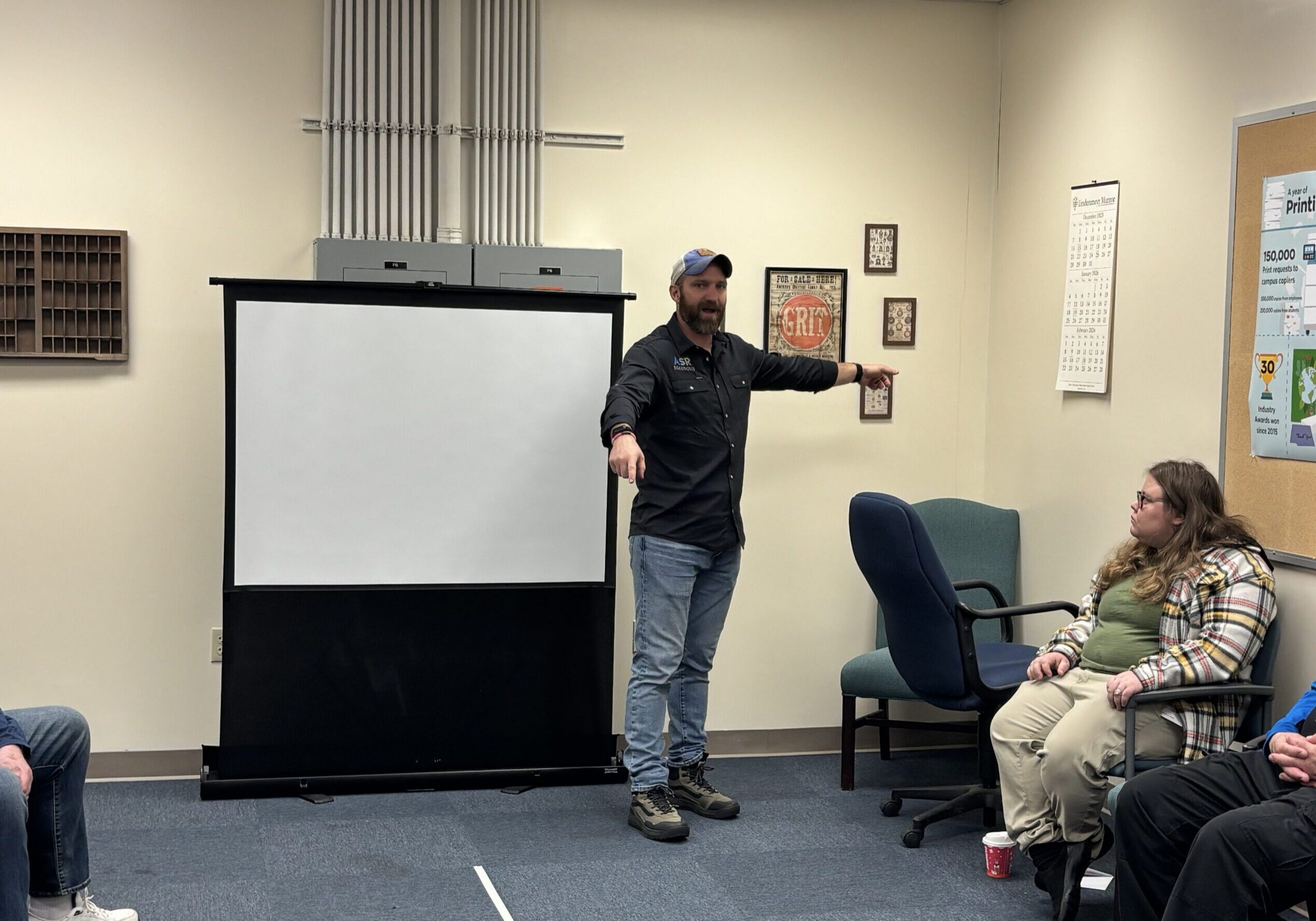 Instructor leading university public safety training session